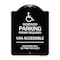 Signmission Connecticut Reserved Parking Permit Required Van Accessible Violators Will Be Fined M, BW-1824-24657 A-DES-BW-1824-24657 - alternate 1